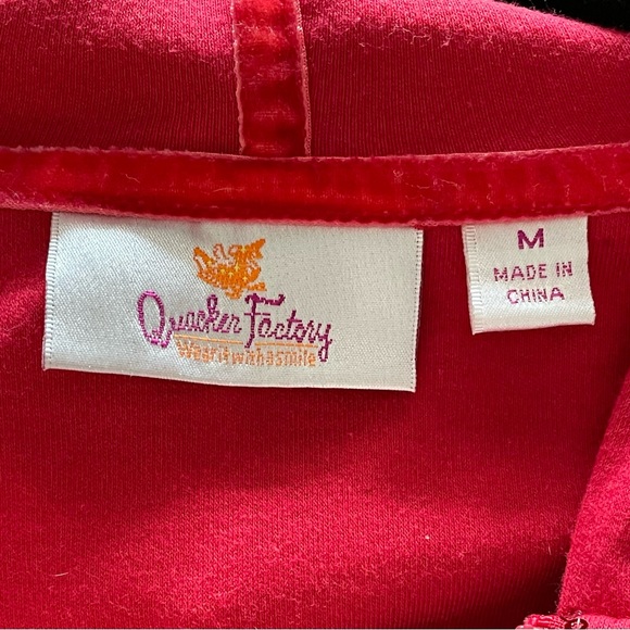 Red Sequin Medium Quacker Factory Zip Up Jacket - Picture 4 of 8